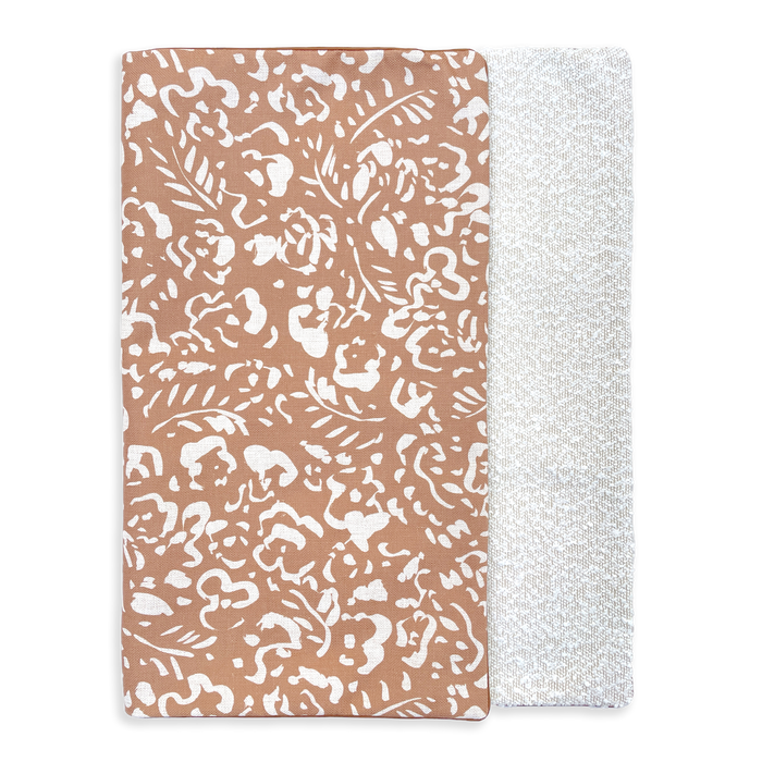 Additional Bouclé Bed Cover BARK - Neutral Brushstrokes