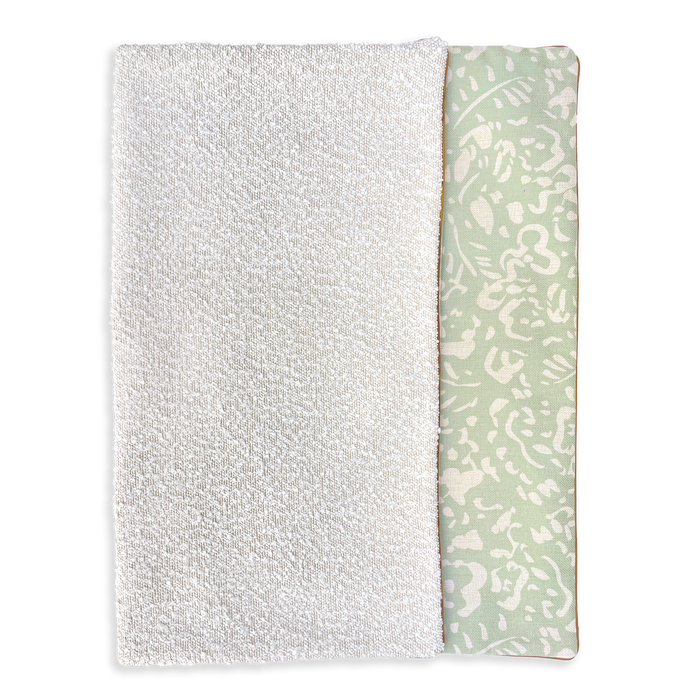 Additional Bouclé Bed Cover SAGE - Neutral Brushstrokes