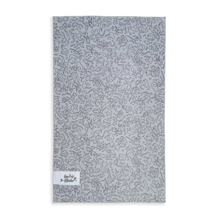 Grey dog beach towel washable and fur-free