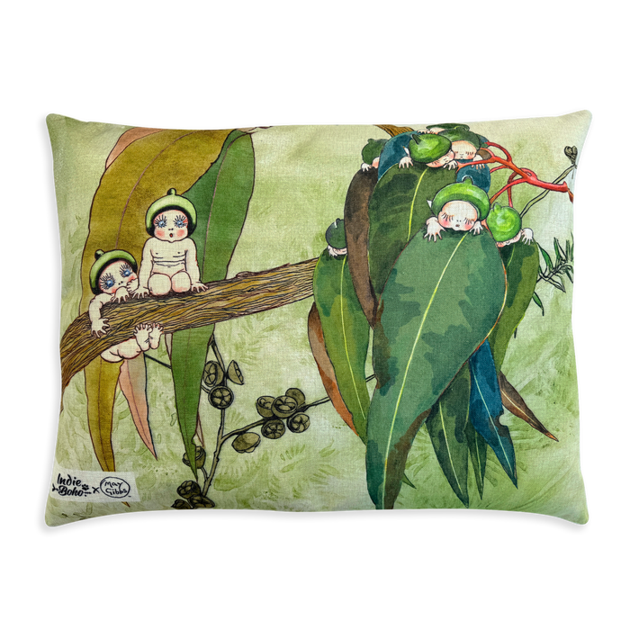 artistic australian large dog bed in may gibbs gumnut babies design, reversible washable swappable dog cat and pet bed