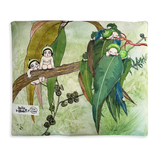 image showing huge extra extra large reversible washable dog bed australian pet bed gumnut babies may gibbs design, earthy green linen bed cover