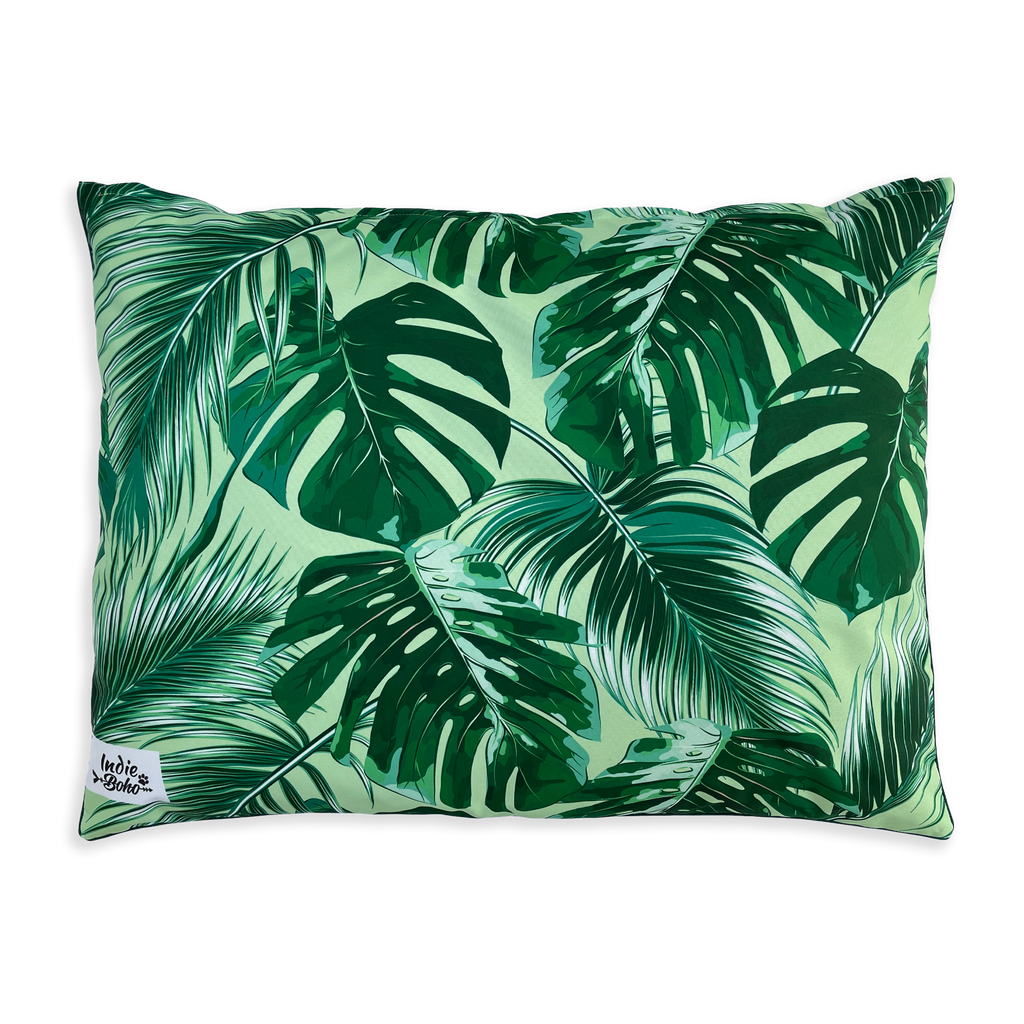 Tropical Leaves Water-Resistant - LARGE Dog Bed