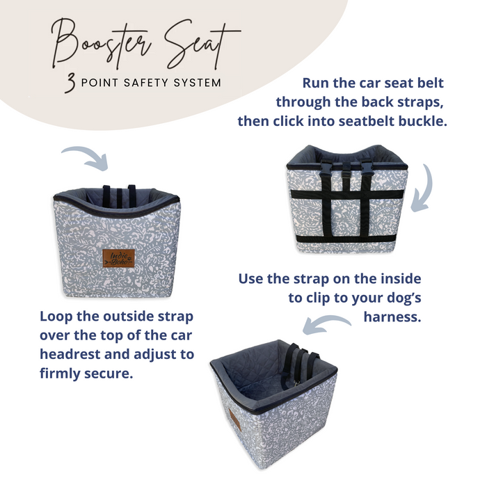 Car Pet Booster Seats SINGLE Size - Neutral Brushstrokes