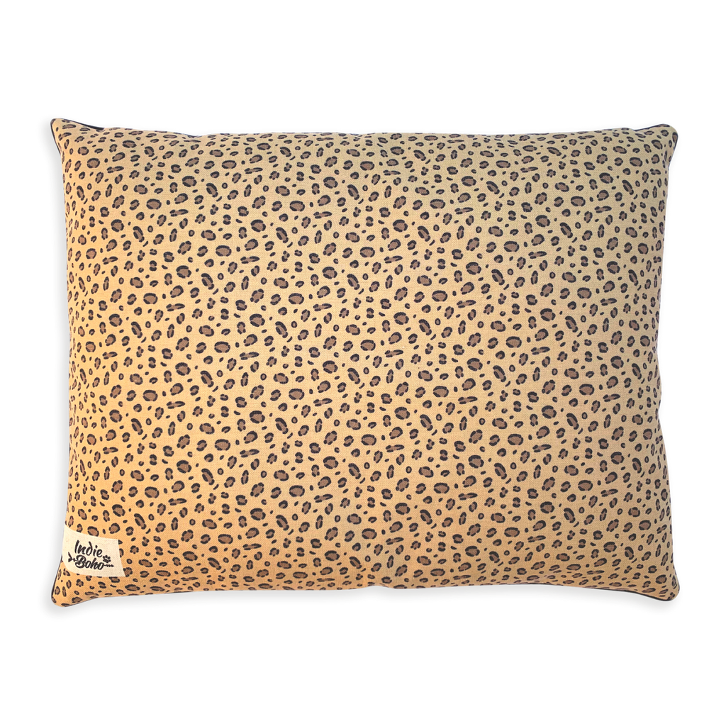Leopard print XL dog bed washable