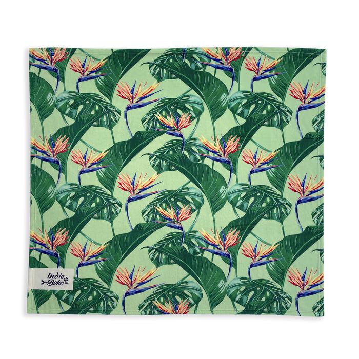 Palms green soft pet blanket