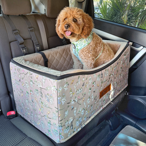 Dog car booster seat Australia with May Gibbs Gumnut Babies design