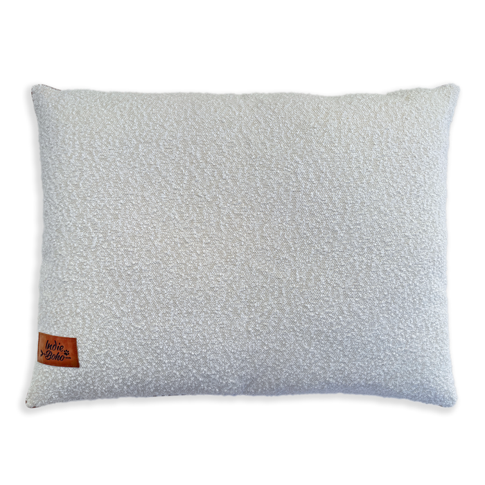 Designer Linen Boucle bed for dogs and cats Australia. Washable, high quality pet beds.