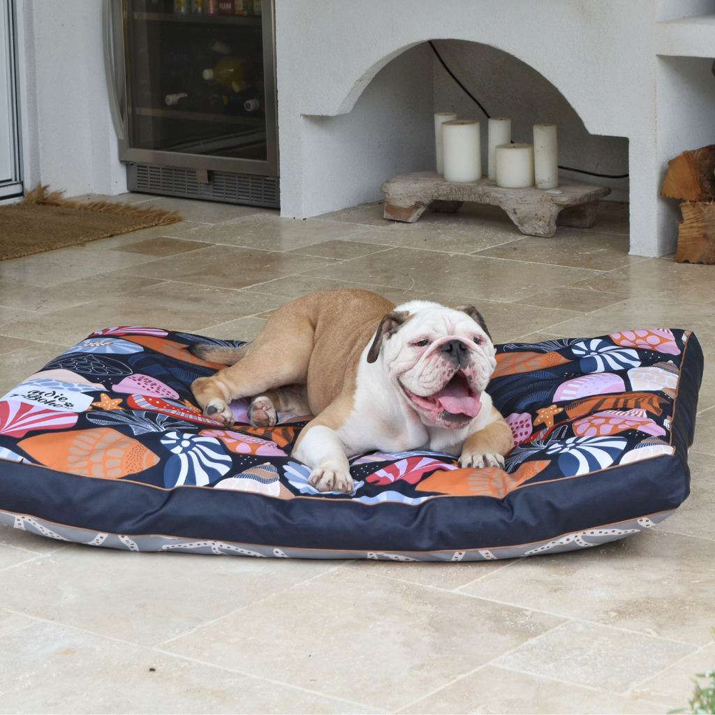 Outdoor Washable Water-Resistant Designer Bed for Large Dogs