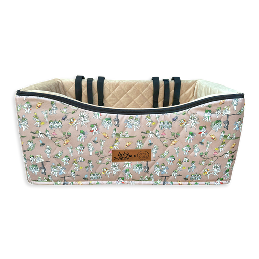 Secure your dog safely while traveling with this Indie Boho Dog car booster seat Australia. The Australian pattern is a May Gibbs licensed print. 