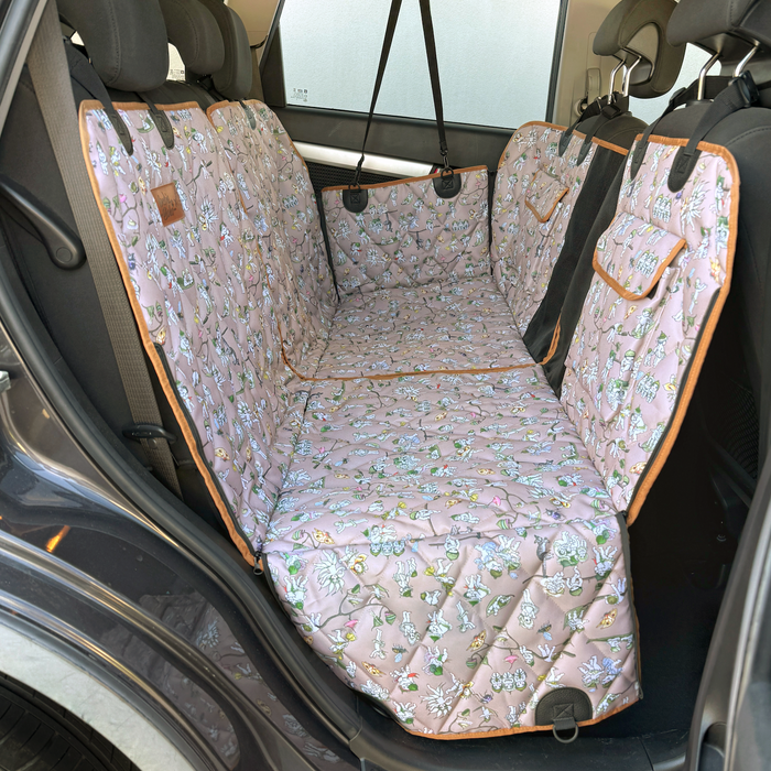 Water-resistant, durable dog car seat cover for protecting your car seats and keeping pets safe and secure while traveling