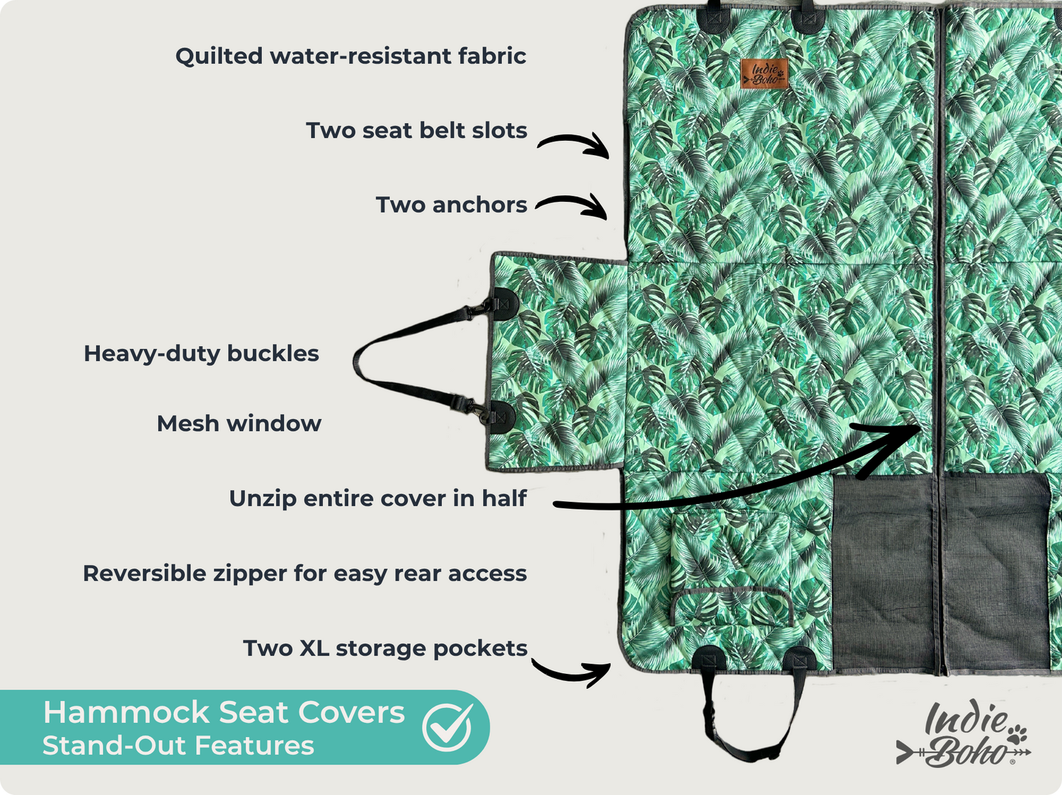 2-in-1 Hammock Back Seat Covers