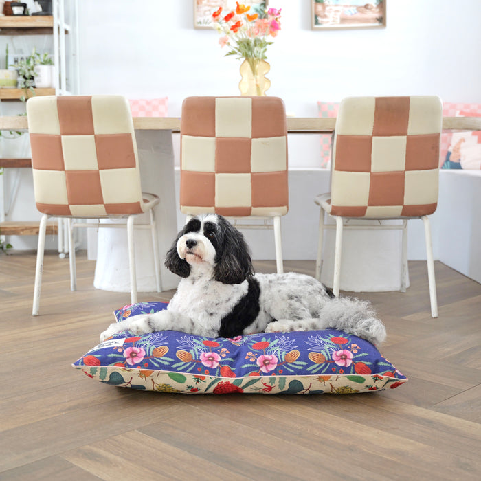 Native Flora Linen-Blend – LARGE Dog Bed