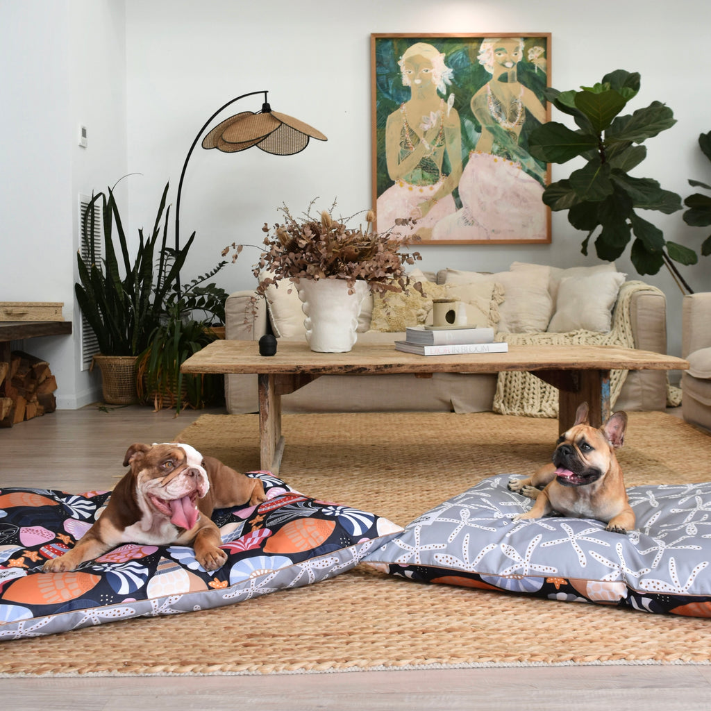 Daydream Shells Water-Resistant Dog Beds