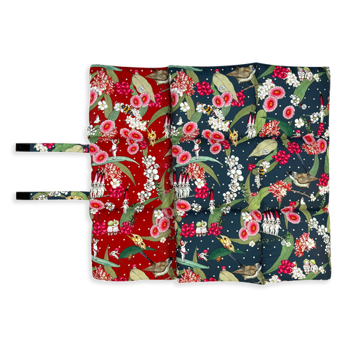 May Gibbs x Indie Boho Joyful Berries compact travel and training mat for dogs