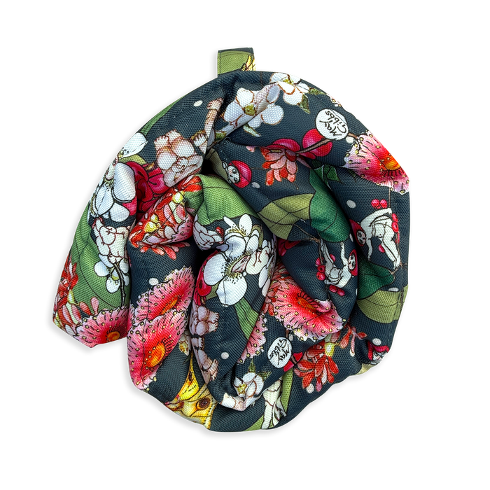 Roll up compact padded mat for dogs