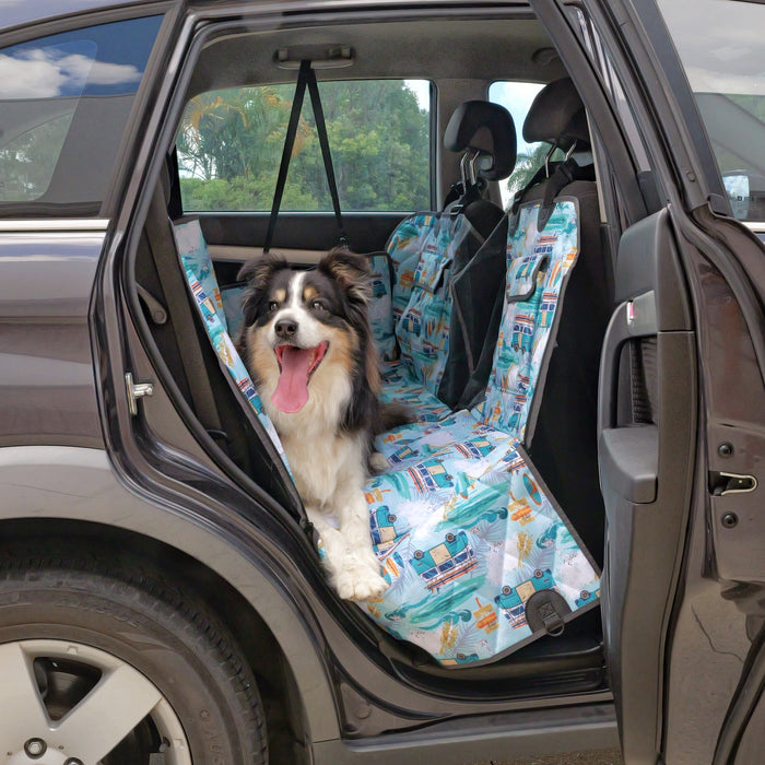 Border collie on waterproof 2-in-1 hammock seat cover best in Australia for dogs