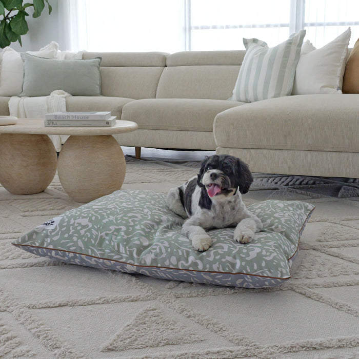 Neutral Brushstrokes Water-Resistant – LARGE Dog Bed