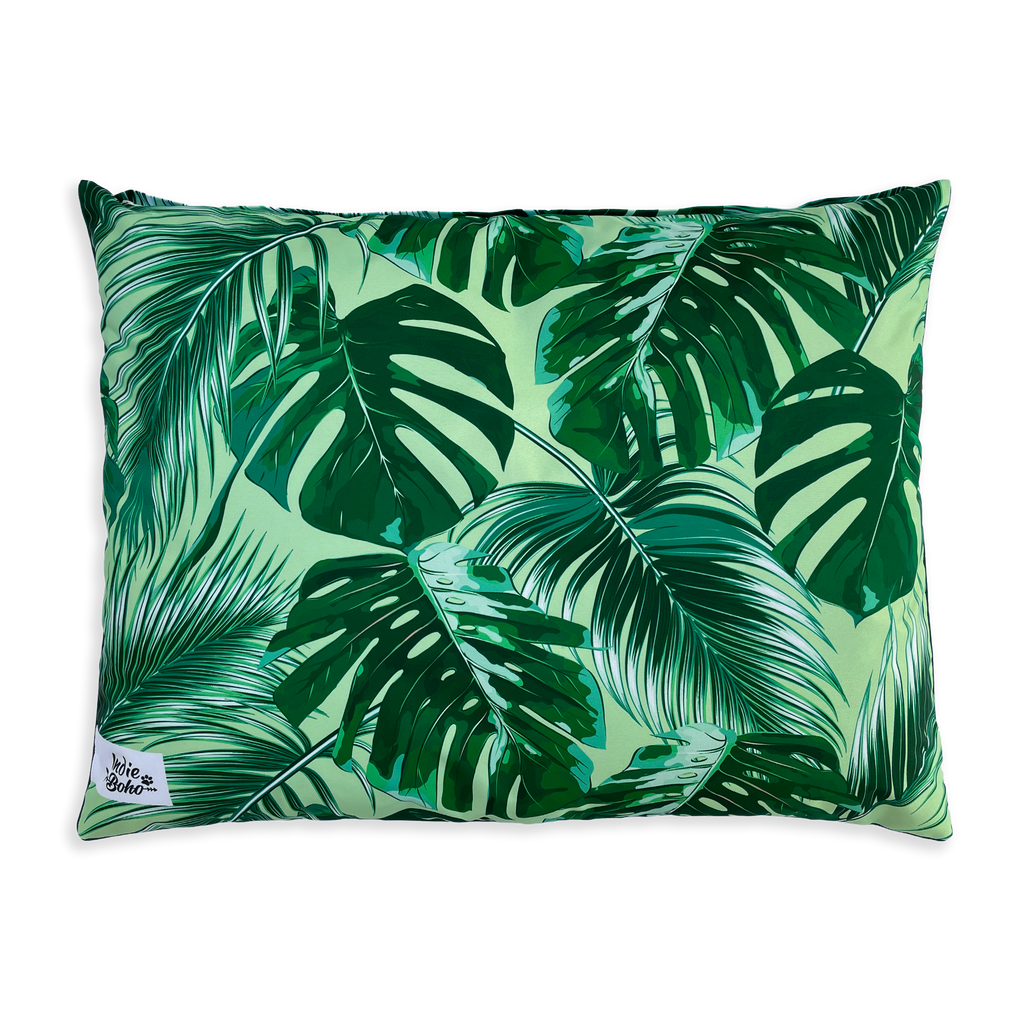 Tropical Leaves Water-Resistant - LARGE Dog Bed