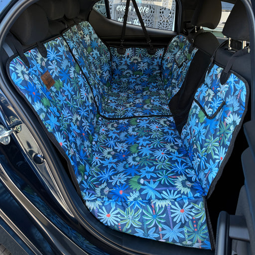 Jocelyn Proust Prestige Palms waterproof, quality, padded dog hammock 2-in-1 system car seat cover designed in Australia