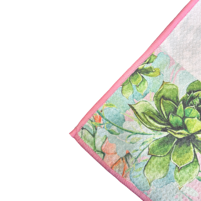 Succulent Medley - Pink - Travel and Bath Towel (Limited Edition)