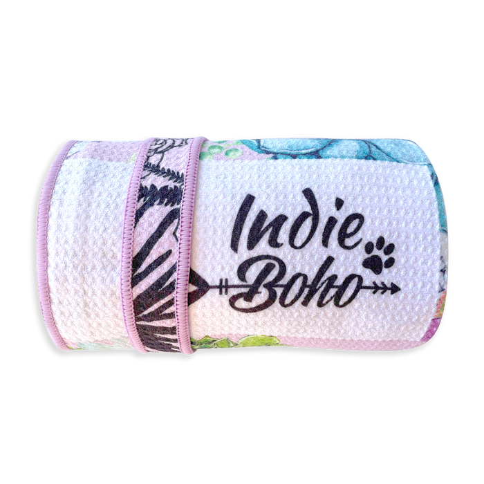 Succulent Medley - Pink - Travel and Bath Towel (Limited Edition)