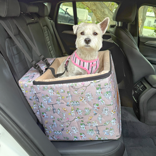 Best car booster seat carrier for dogs Australia with May Gibbs Gumnut Babies design and a 3 point safety system