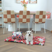Cute west highland white terrier on May Gibbs Christmas themed pet travel mat for dog training and used as a cafe mat 