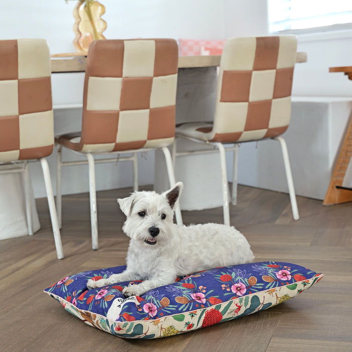Native Flora Linen-Blend – MEDIUM Pet Bed