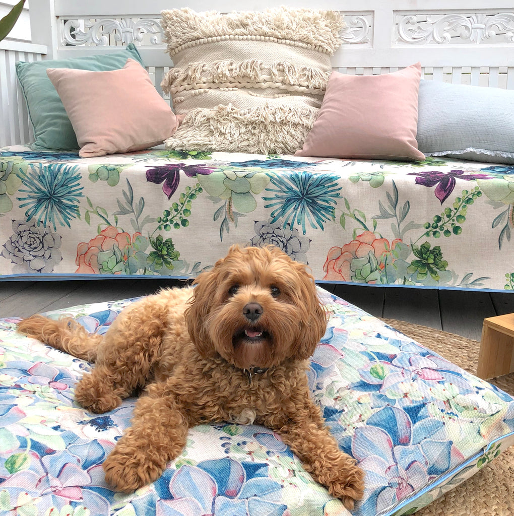 Floral pet couch cover
