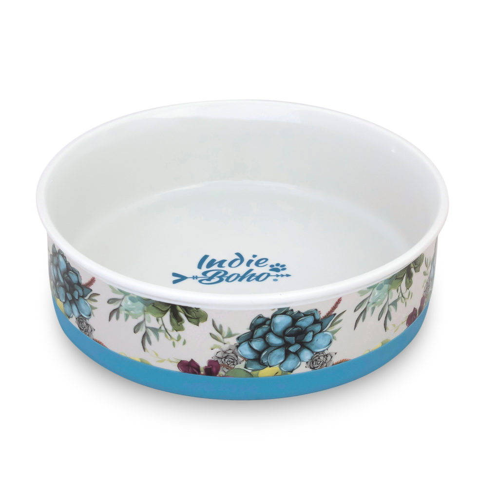 Non-slip ceramic dog bowls