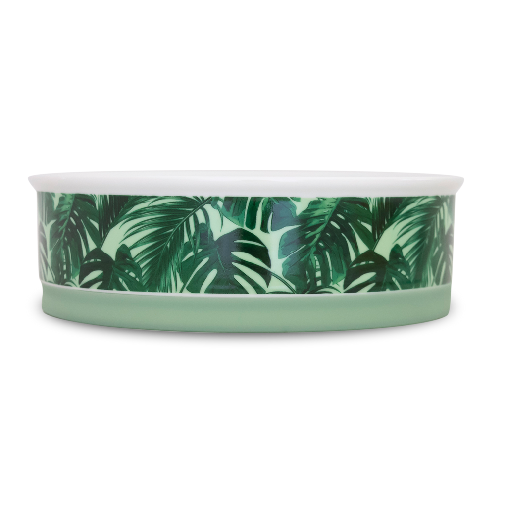 Tropical Leaves Ceramic Pet Bowls