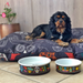 Skull design dog bowls
