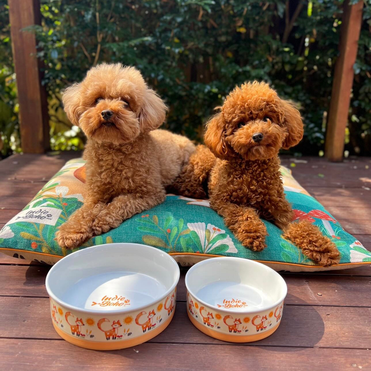 Foxy Tales Ceramic Dog Bowls Indie Boho