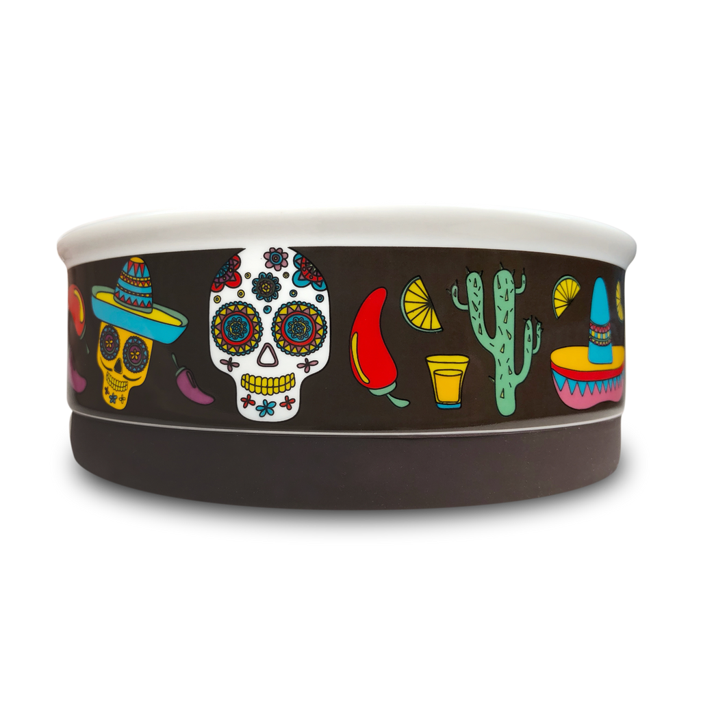 Mexican Skull - Designer Dog Bowls