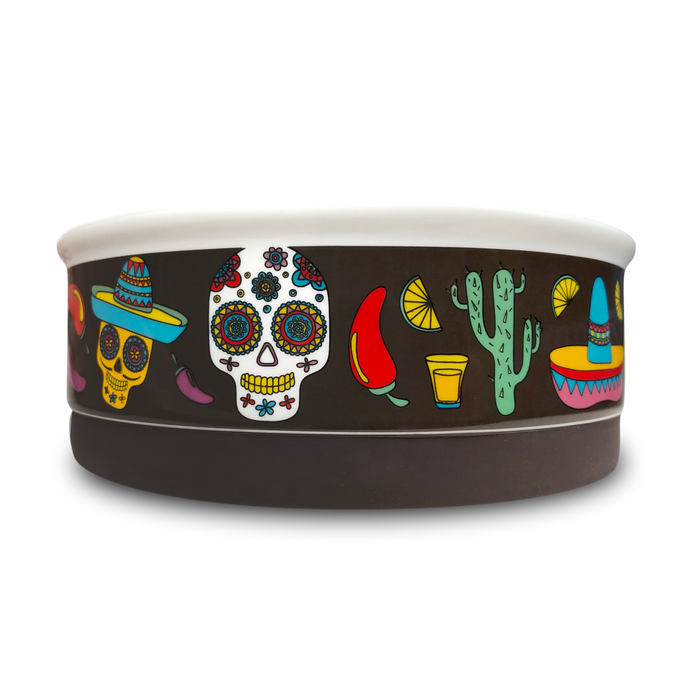 Mexican Skull - Designer Dog Bowls – End-of-Line
