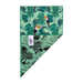dog beach towel in tropical leaves toucans