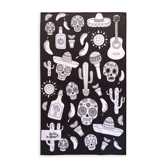 Mexican Skulls Pet Travel Towel (SECONDS)