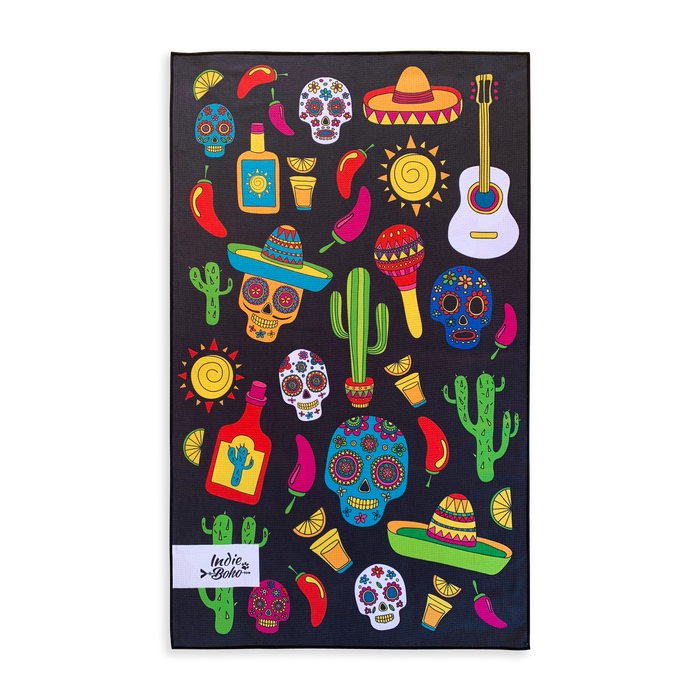 Mexican Skulls Pet Travel Towel (SECONDS)
